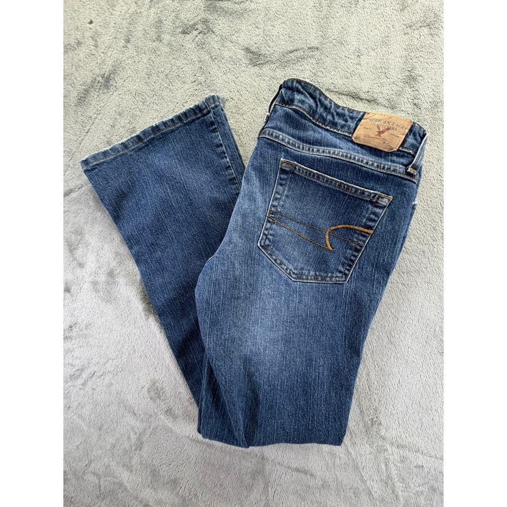 American Eagle Outfitters Blue Bootcut Stretch Fit Jeans Women's Size 12 Reg